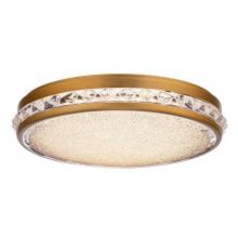  S9912-700R - Kristally 12in 120V LED Flush Mount in Aged Brass with Radiance Crystal Dust